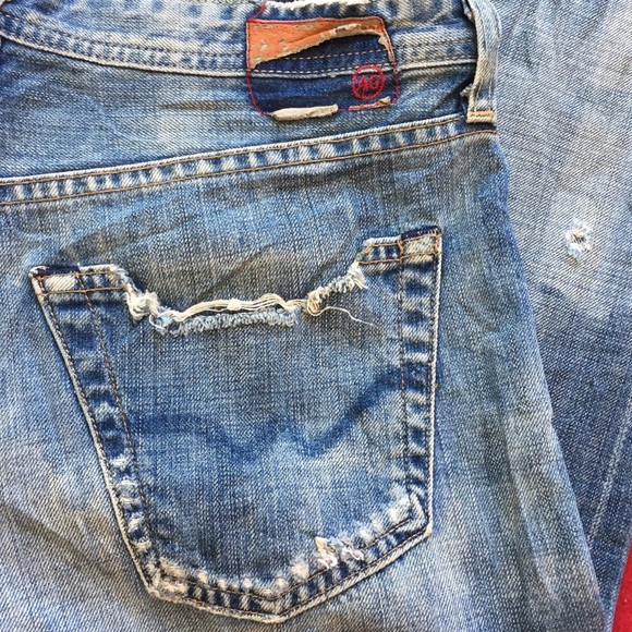AG Fillmore Jeans Upcycled Acid Washed Distressed - Picture 7 of 15